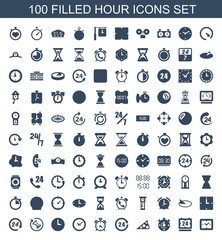 Wall Mural - hour icons