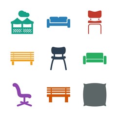 Aufkleber - 9 comfortable icons