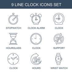 Wall Mural - clock icons