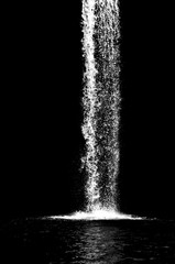 waterfall isolated on the black background