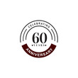 © dimensi design - 60th year celebrating anniversary emblem logo design template