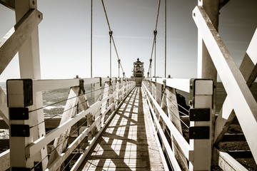 The bridge at Point Bonita Lighthouse, Marin Headlands, San Francisco bay area, California