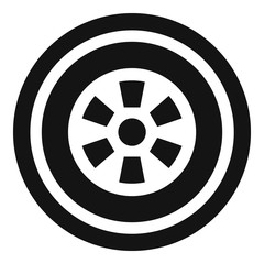 Sticker - Car wheel icon. Simple illustration of car wheel vector icon for web design isolated on white background