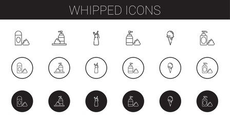 Canvas Print - whipped icons set