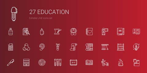 Poster - education icons set