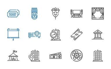 Sticker - theater icons set