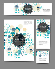 Wall Mural - Flyer set geometric
