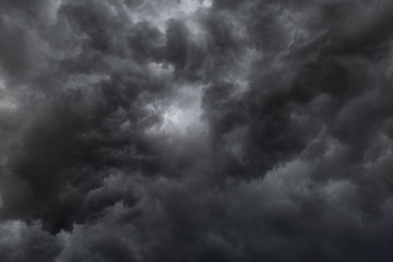 Wall Mural - black cloud and stormy before rainy