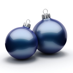 Wall Mural - 3D Rendering Dark Blue Christmas Ball