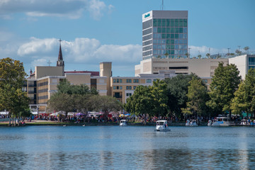 Wall Mural - rlando, Florida. October 12, 2019. Partial view of Gay Parade at Lake Eola Park in downtown area 46.