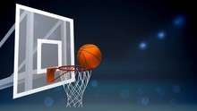 Basketball In A Basket, Basketball Championship, Sports Equipment