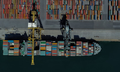 cargo port of Adelaide, Australia on the Gulf of St. Vincent