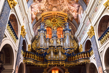 Wall Mural - Organ in Basilica of the Visitation of the Virgin Mary in Święta Lipka (Holy Lime). Warmian-Masurian voivodeship, Poland.