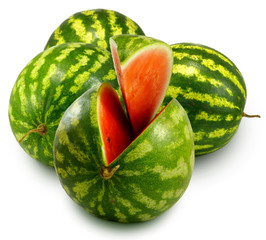 Wall Mural - Isolated image of a watermelons on a white background