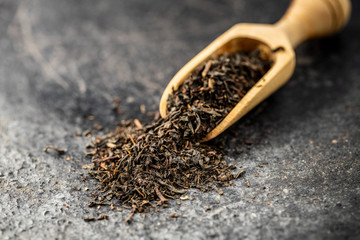 Wall Mural - Dried black tea leaves.