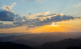 Fototapeta Góry - The mountain sunset time background