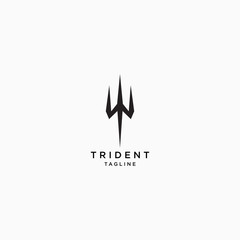 Wall Mural - trident logo icon design template vector illustration