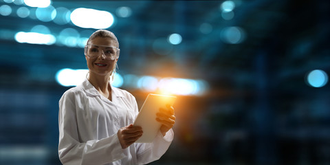 Wall Mural - innovative technologies in science and medicine . mixed media