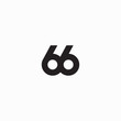 Number 66 Logo Icon Design. Letter, Number, Illustration - Vector