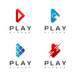 © Adiyatma - Set Of Media Player Logo With Play Button Symbol