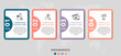 © evseev_tim - Vector infographic flat template. Rectangles for four diagrams, graph, flowchart, timeline, marketing, presentation. Business concept with 4 labels