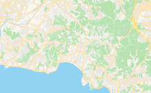 Printable Street Map Of Kamakura, Japan