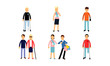© Happypictures - Disabled People On Crutches Or With Prosthesis In Different Poses And Actions Vector Illustration Set Isolated On White Background