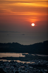 Wall Mural - Big sun with sky background on sunrise in the morning.