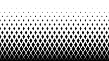Geometric Pattern Of Black Diamonds On A White Background.
