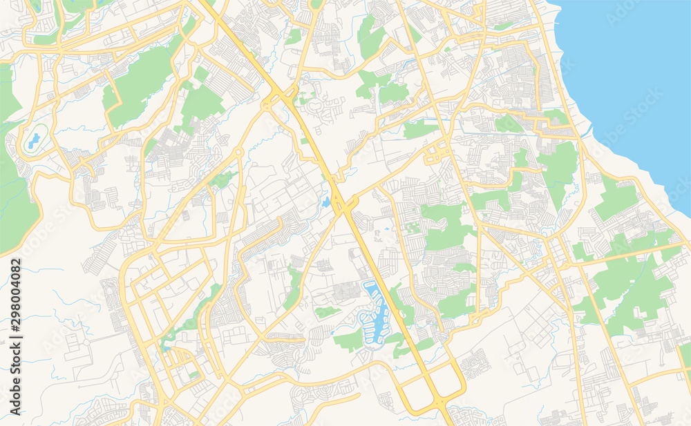 Printable street map of Santa Rosa, Philippines Stock Vector | Adobe Stock
