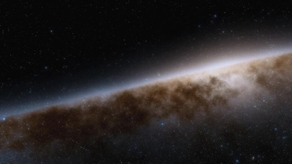 Wall Mural - billions of stars in the milky way galaxy. bright center of the galaxy. beautiful clusters of stars.