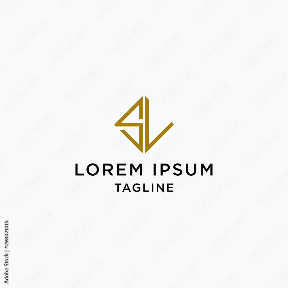 Sl Icon File Letter SL Logo Icon Design Template. Elegant, Luxury, Gold, Modern ...