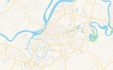 Fototapeta Mapy - Printable street map of Surat Thani, Thailand