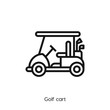 golf cart icon. golf icon vector. Linear style sign for mobile concept and web design. Sport vehicle symbol illustration vector graphics - Vector	