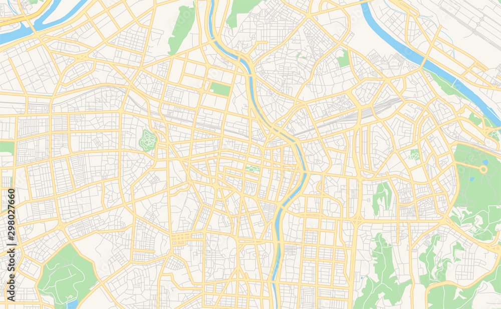Daegu Map.pdf Printable street map of Daegu, South Korea Stock Vector | Adobe Stock
