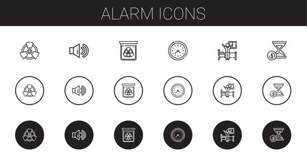 Poster - alarm icons set