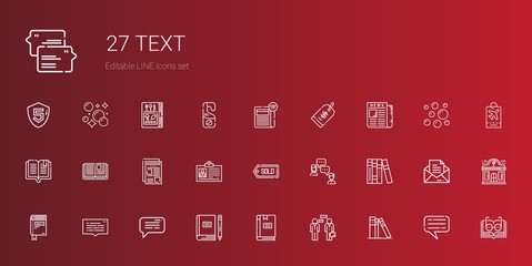 Poster - text icons set