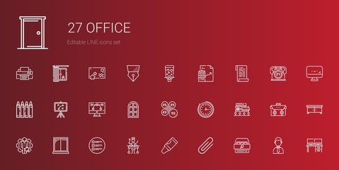 Sticker - office icons set