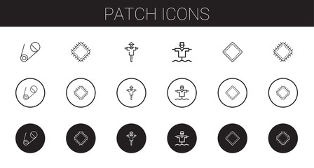 Sticker - patch icons set