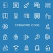 © Nadir - Editable 22 password icons for web and mobile