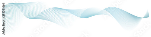 Fotomural abstract wave lines on white background