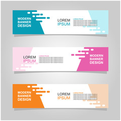 vector abstract banner design web template set of 3. abstract geometric background used for letterhe
