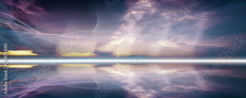 linien wellen bewegung horizont banner