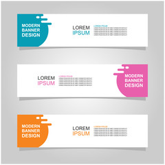 Wall Mural - vector abstract banner design web template set of 3. abstract geometric background used for letterhe