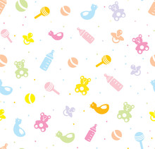 Vector Seamless Baby Pattern