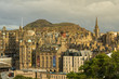 A view of Edinburgh and Arthurs seat, city of Scotland 