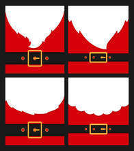 Santa's Message Banner Background. Vector Santa Beard