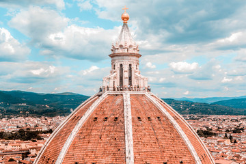 Poster - Famous big Cupola del Brunelleschi on Cattedrale di Santa Maria del Fiore (Cathedral of Saint Mary of the Flower) in Firenze Florence, Tuscany, Italy