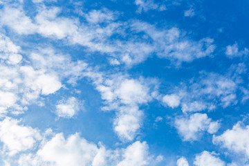 looking from the park to the sky. sky with clouds and blue.