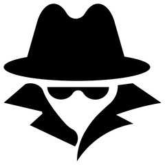 Computer hacker Avatar concept, Internet spy Vector Cracker Agent Avatar Icon design